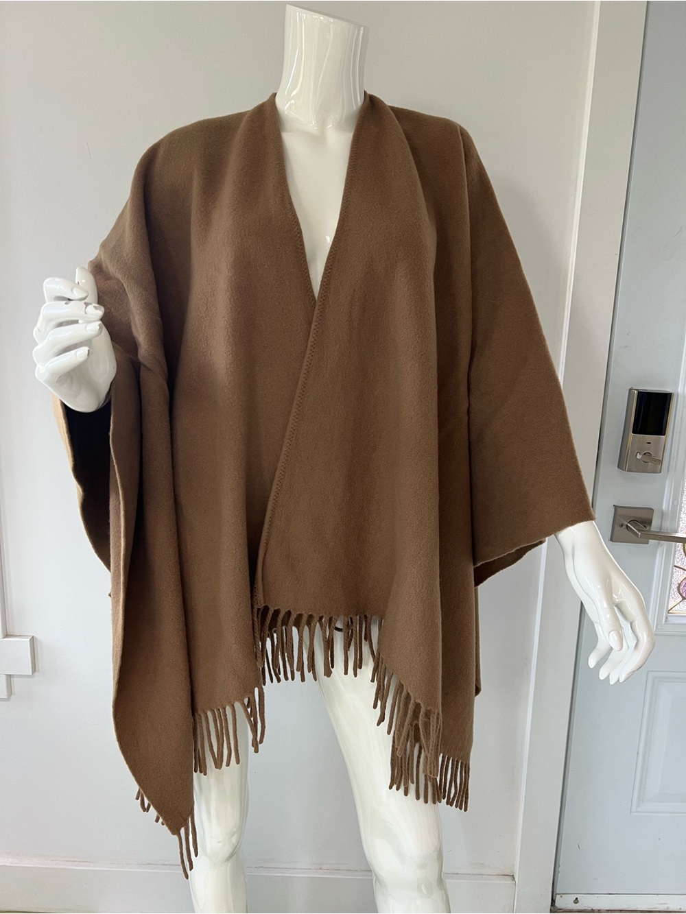 100% virgins  lamb woolOpen Front Poncho wraps Made in Italy timeless